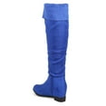 thumbnail image 3 of DbDk DF21 Women Suede Knee High Pointy Toe Snap Cuff Hidden Wedge Boot, 3 of 5