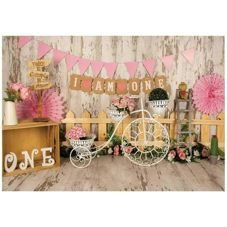 7x5ft 1st Birthday Cake Smash Photography Backdrop Baby Girl Pink One Year  Old Background Rustic Wooden First Party Decor Banner Photo Studio Portrait  Photobooth Mini Session | Walmart Canada