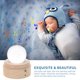 thumbnail image 3 of Inicio Delicate Night Light Ball Delicate Lámpara de noche con soporte de madera Base, 3 of 5