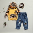 thumbnail image 2 of ITFABS Leopard/Flower Print Hoodie + Ripped Jeans + Bowknot Headband, 2 of 8