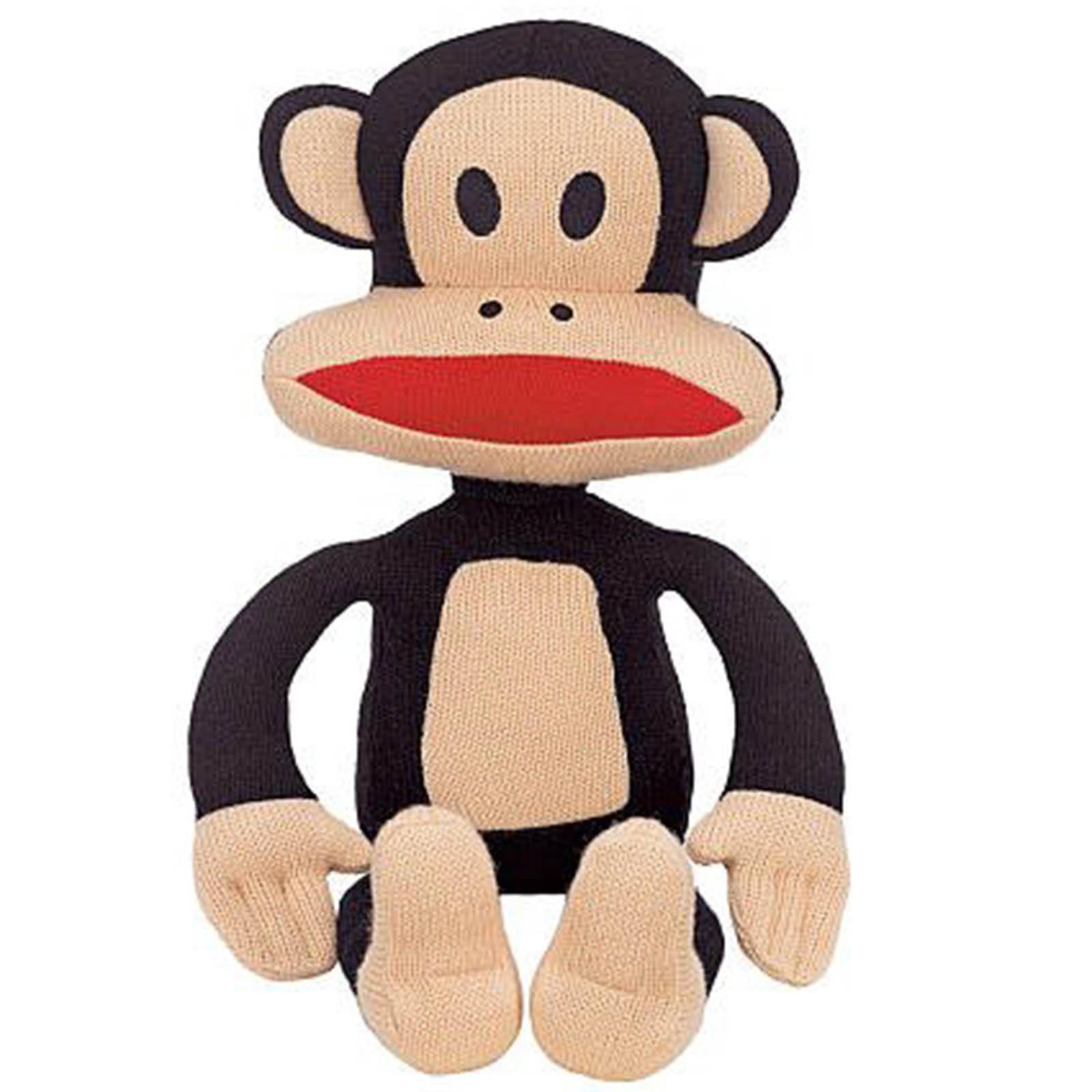 Paul Frank Julius Knitted Pink Sock Monkey Soft Plush Doll Toy For Baby Kids