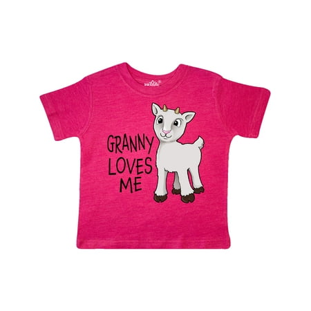 

Inktastic Granny Loves Me- cute goat Gift Toddler Boy or Toddler Girl T-Shirt