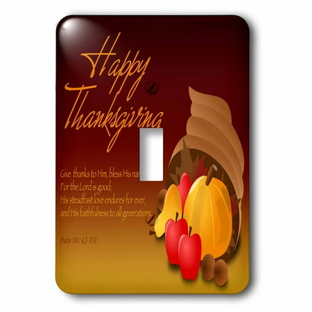 3dRose Happy Thanksgiving Cornucopia with Bible Verse ...