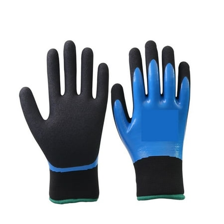 Winter Work Gloves Waterproof Nitrile Gloves Cold Resistant Warm Antifreeze Unisex Windproof Low Temperature Fishing Gloves Safety Gloves Durable and Breathable