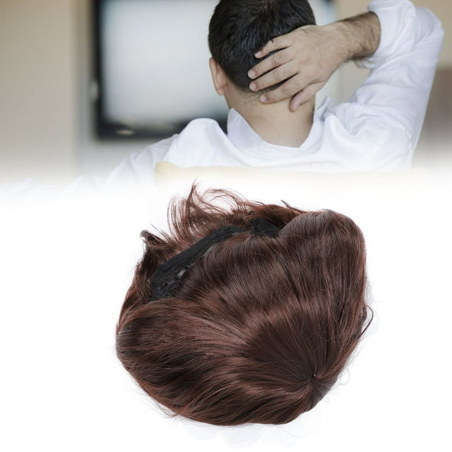 Peluca para Hombre de Pelo Sintético Suave, Tupé Corto de Moda para Fiestas, Vida Diaria, Halloween, Hecha de Fibra Sintética de Alta Temperatura