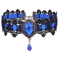 thumbnail image 1 of EeaseCA 1 Pc Lace Bracelet Fashion Rhinestone Bracelet Halloween Women Accessory (Blue), 1 of 7