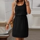 thumbnail image 4 of Sexy Vestido Casual para las Mujeres, Moda Casual Cuello Redondo sin Mangas de Cordón de Color Sólido para el Verano Y la Fiesta, 4 of 8