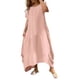 thumbnail image 1 of Vestido largo de manga larga y cuello redondo para mujer - Color liso, corte holgado para el día a día o fiestas, vestido versátil para todas las estaciones, 1 of 5