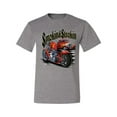 thumbnail image 2 of Wild Bobby, Smokin & Strokin Vintage Red Hot Rod and Motorcyle Cars and Trucks Men's Graphic T-Shirt, Heather Grey, Medium, 2 of 3