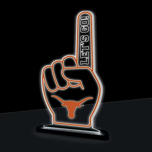 Texas Longhorns 10" LED Tabletop Foam Finger Desklite Sign
