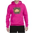 thumbnail image 3 of Softball Life Animal Print Girl Sports Unisex Graphic Hoodie Sweatshirt, Fuschia, 3X-Large, 3 of 5