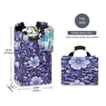 thumbnail image 5 of Purple Flowers Laundry Basket with Handles 50L Collapsible Laundry Hamper for Bathroom Bedroom Laundry Room, 5 of 7