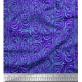 thumbnail image 1 of Soimoi Purple Modal Satin Fabric Leopard & Wild Animal Skin Printed Fabric 1 Yard 42 Inch Wide, 1 of 3