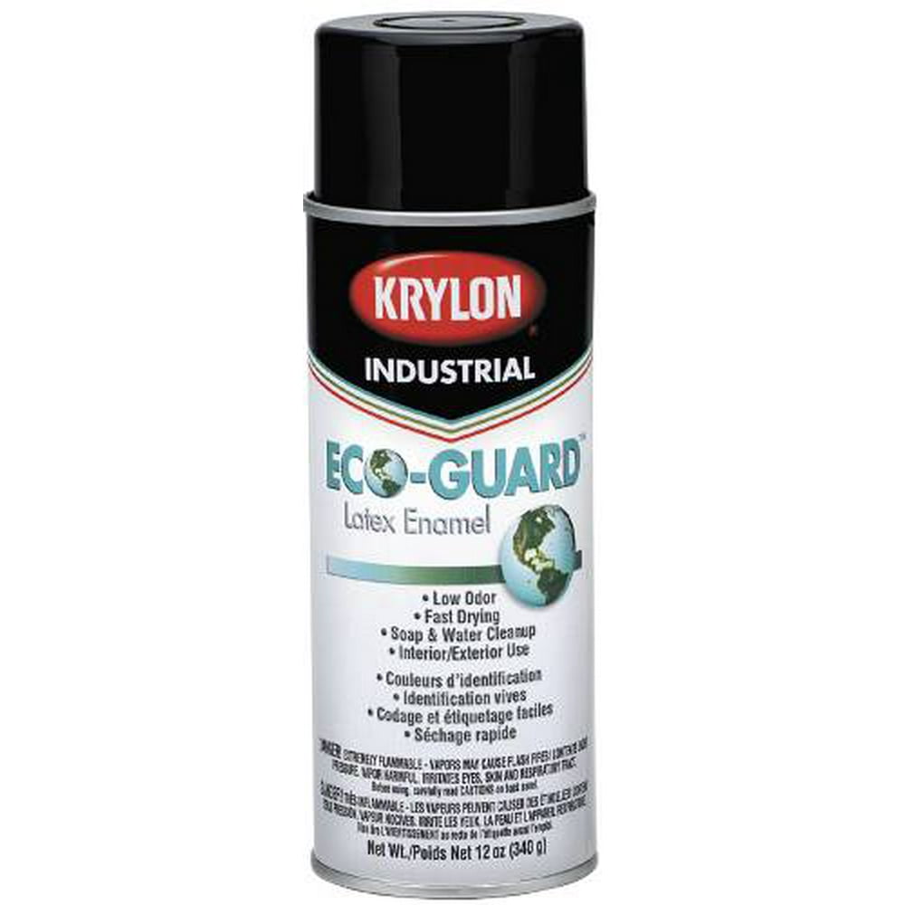KRYLON ECO GUARD LATEX SPRAY PAINT 12 OZ GLOSS BLACK