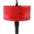 thumbnail image 1 of ZHAOCHENG Sierra de corona bimetálica, sierra de corona para madera Ø90 mm, broca de centrado para sierra de corona, para taladrar plástico, PVC, madera, tableros de fibra, metal blando, 1 of 5