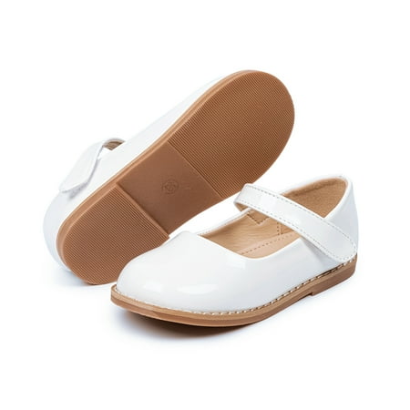 

HsdsBebe Toddler Girls Dress Shoes Mary Jane Bowknot Soft Sole Princess Shoes for Little Kids