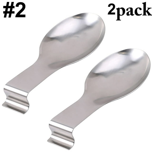 Coofit Spoon Rest Stainless Steel Utensil Rest Spoon Holder Rest for Kitchen Restaurant