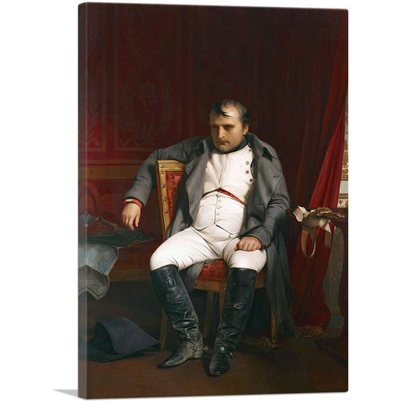 ARTCANVAS Napoleon After His Abdication Canvas Art Print by Paul Delaroche - Size: 26" x 18" (0.75" Deep)