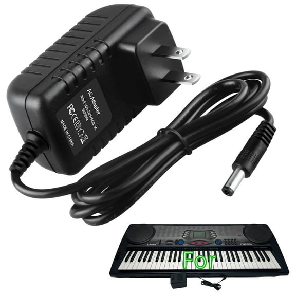 K-MAINS AC Adapter Compatible with Casio CTK-560L CTK-491 CTK-551 Keyboard Piano Power Supply Cord