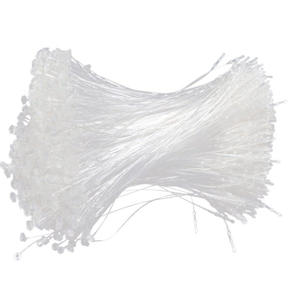 5000pcs 8cm Plastic Tag Fasteners Tag Snap Lock Clothing Tag Security Loops (White)