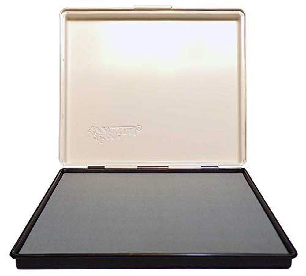Extra Large 8" x 12" Industrial Rubber Stamp Ink Pad in Metal Case, Dry (No Ink) Stamp Pad