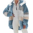 thumbnail image 2 of Fashion Oversize Winter Coats for Women Women Plus Size Winter Warm Loose Plush Zip Hooded Jacket Coat, 2 of 5