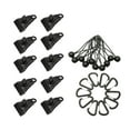 thumbnail image 2 of Juego de 10 clips para lona y 10 mosquetones resistentes, reutilizables y resistentes al viento para cañas de pescar, toldos de camping, cubiertas de, 2 of 8