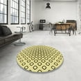 thumbnail image 4 of Ahgly Company Tapis d'Intérieur Lavable en Machine Carré Transitionnel Jaune Soleil, 3 Pieds Carré, 4 of 7