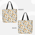 thumbnail image 2 of Wukai Dog Faces Print Reusable Grocery Bag Shopping Bags with Zipper Shoulder Shopping Handle Bag Suitable for Outdoor Convenient Daily Bag, 2 of 8