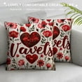 thumbnail image 3 of Qinduosi Happy Valentines Day Decorative Throw Pillow Cover Set of , Red White Holiday Outdoor Pillow, Gifts Cushion Home Decor, 3 of 5