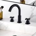 thumbnail image 7 of ANGELES HOME Deck Mounted Bathroom Sink Faucet with 2 Handles, Bathtub Basin Vanity Sink Faucet, Solid Brass Bathroom Faucet, Easy to Install, Rough-in Valve Included, Matte Black, 7 of 7