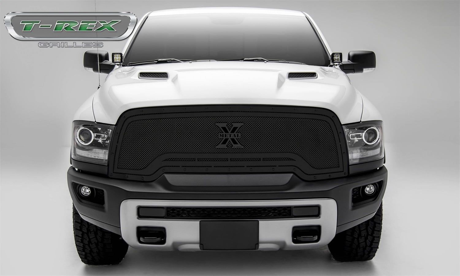 T-Rex Grilles 6714641-BR Stealth X-Metal Series Mesh Grille Assembly; Main; Formed Small Mesh Grille; 1 pc.; w/Tactical Black Studs; Black Powdercoat;