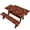 Classic Maple, variant on Thanksgiving Picnic Table Cover with Bench Covers, 3 Piece Fitted Waterproof Picnic Table Bench Covers for 5FT Table, Pumpkin Sunflower Fall Print