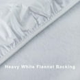 thumbnail image 2 of Round Fitted Vinyl Tablecloth Waterproof Elastic Edged Table Cloth -Pure White -Plastic Table Covers for Indoor & Outdoor Fits 45"-52" Round Table, 2 of 6