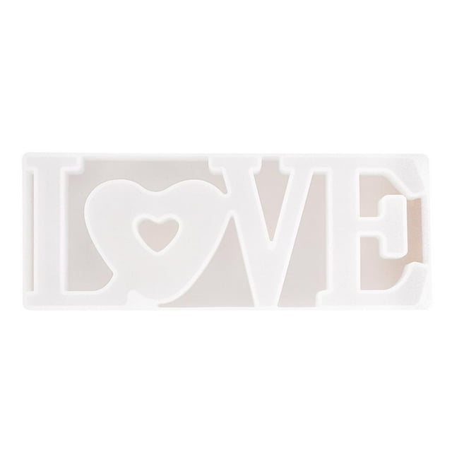 Molde de silicona con forma de corazón, molde de resina epoxi para manualidades. 21.5x8.3x2.3CM