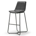 thumbnail image 3 of Set of 2 Awen Gray Boucle Bar Stool with Black Legs, 3 of 4