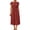Watermelon Red, variant on Zynoxe Midi Dresses for Women Casual Round Neck Short Sleeve Stretchable Waist Summer Dresses Flowy Breathable Beach Dresses with Pockets Blue S