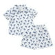 thumbnail image 1 of Odeerbi 1-8 Años Conjunto de Verano Para Niños de Hawaianos Camiseta de Manga Corta de Algodón Con Estampado Tropical Conjunto de Dos Piezas de Gráficos, 1 of 3