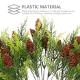 thumbnail image 4 of 5pcs Simulated Pine Branches With Pine Cone Decors Fake Pine Branches Fake Plant Decor, 4 of 8