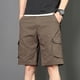 thumbnail image 2 of Pantalones Cortos Deportivos para Hombre con Bolsillos de Moda Casual Múltiples Bolsillos Pantalones Cortos, Algodón Sólido, 2 of 9