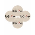 thumbnail image 7 of 13 Inch Round Placemats Set of 4, Beige Christmas Non Slip Heat Insulation PP Table Mats, Santa Xmas Rustic Farmhouse Winter Washable Place Mats for Kitchen Dining Party Table Decor, 7 of 7