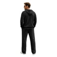 thumbnail image 6 of Lyrehush Men's Hoodie Outfits Knit Oversized Drawstring 1/4 Zip Sweatshirts Baggy Sweatpants Big and Tall Tracksuits, 6 of 7