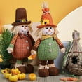 thumbnail image 5 of Scarecrow Plush,Scarecrow Doll,,Autumn Plush Scarecrow Ornaments,,Thanksgiving Scarecrow Decorations,Fall Handmade Fall Harvest Gnome Plush Scarecrow Doll with Long Leg(2pcs/Set 21-19in), 5 of 6