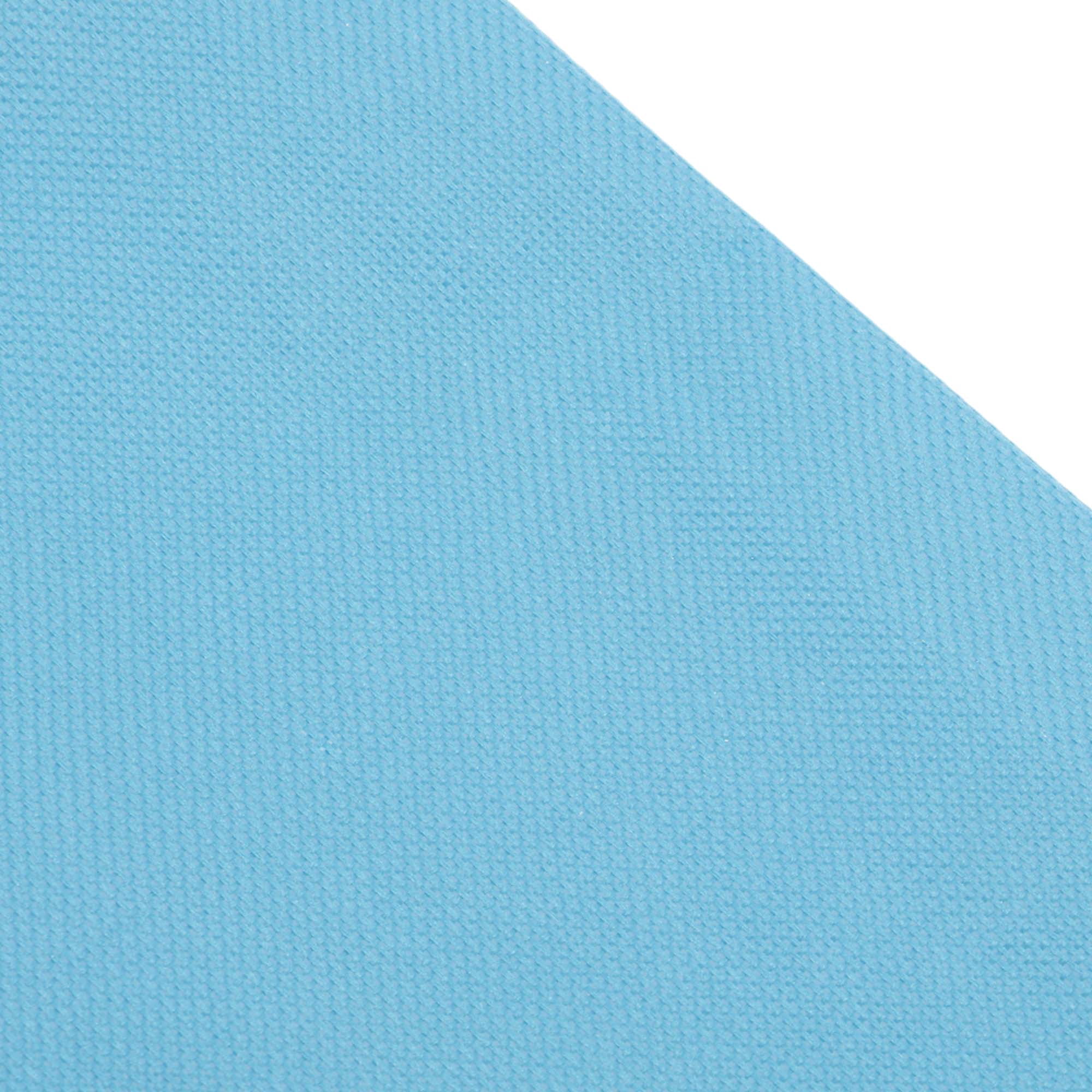 Unique Bargains Pencil Case Canvas Large Capacity Stationery Pen Bag for Office Light Blue