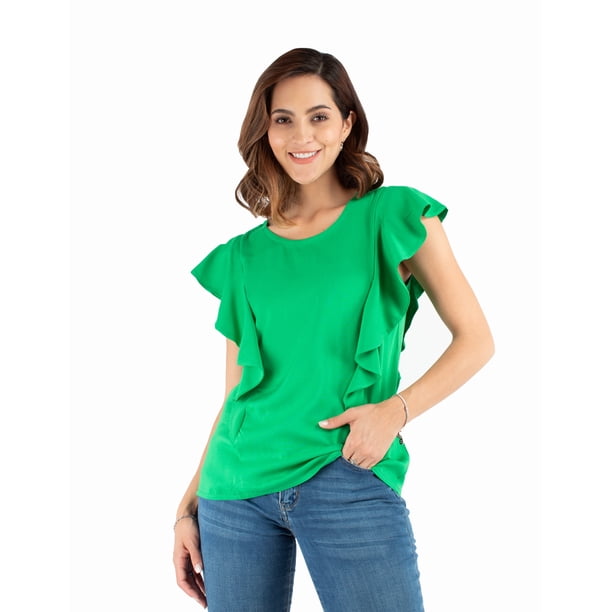 Blusa con escarolas