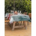 thumbnail image 3 of Outdoor Table Cloth with Umbrella Hole and Zipper, Christmas Waterproof Rectangle Tablecloth 54"x80", Funny Cute Pig Snowflakes Snowy Pine Tree Washable Table Cover for Outside Party Patio Picnic, 3 of 8