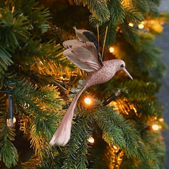 Yanzu3 Decorative Flying Birds Christmas Ornaments, Faux Birds for Tree, Garden, or Indoor Decor