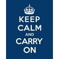 thumbnail image 2 of The British Ministry of Information 15x18 White Modern Wood Framed Museum Art Print Titled - Keep Calm and Carry On - Blue, 2 of 4