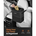 thumbnail image 6 of HOTOR Car Trash Can with Lid, Leak-Proof Car Garbage Can with Mesh Pockets, Car Accessories, 2 Gallons, Leopard-Print Black, 6 of 8