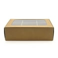 thumbnail image 4 of Treat boxes with window and dividers | 6 SMALL compartments |6.5 x 4.5 x 1.9 in | Christmas treat boxes, cookie boxes with window, candy boxes for gift giving | 20-pack (Kraft), 4 of 5
